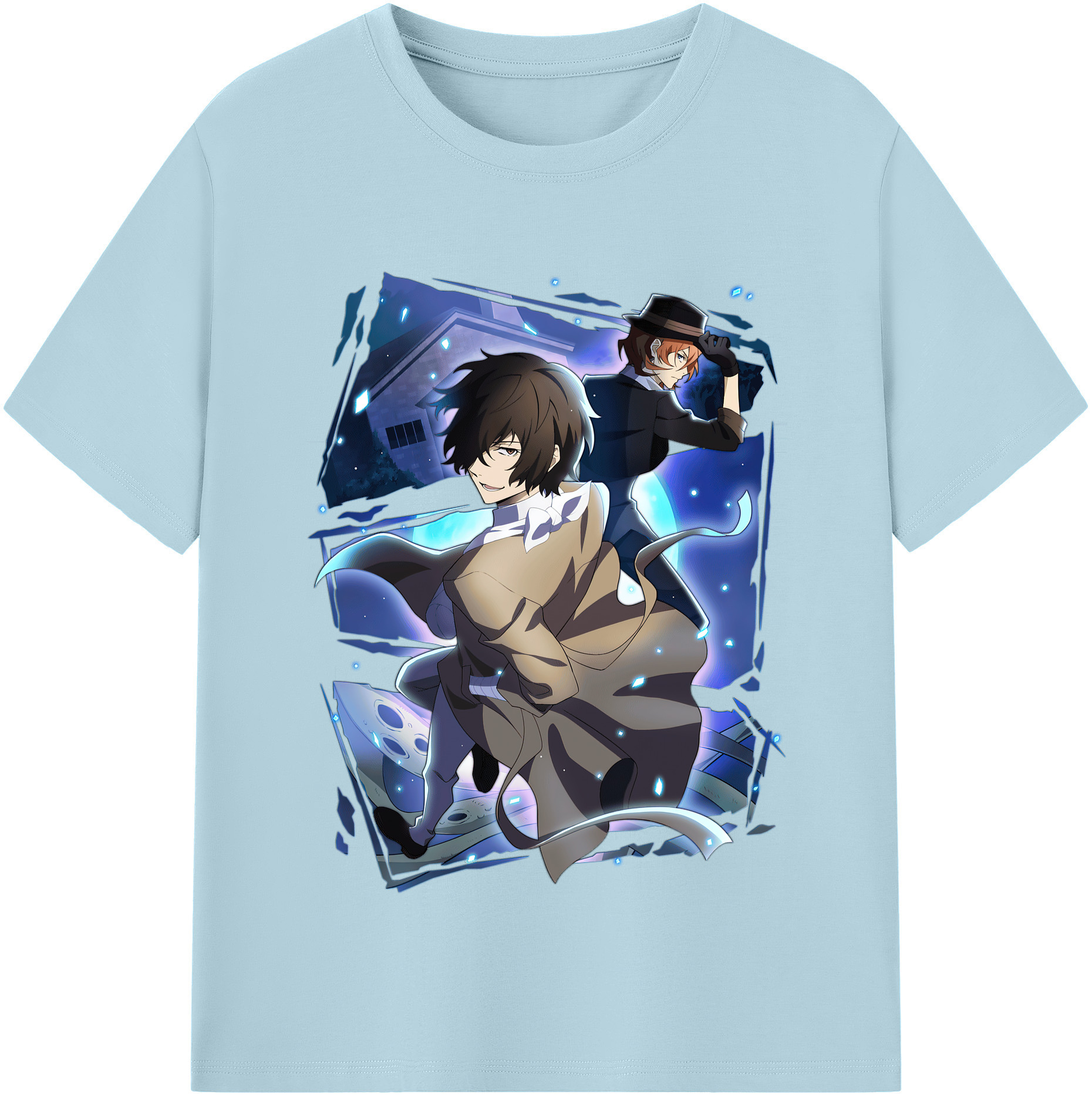 （画像用） 文豪ストレイドッグス Bungo Stray Dogs 綿100％半袖Tシャツ（フロントプリント）